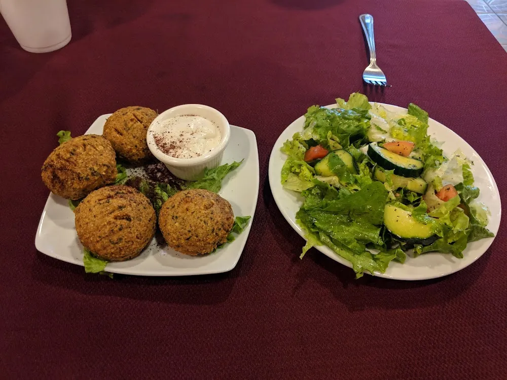 Greek Salad and Falafel